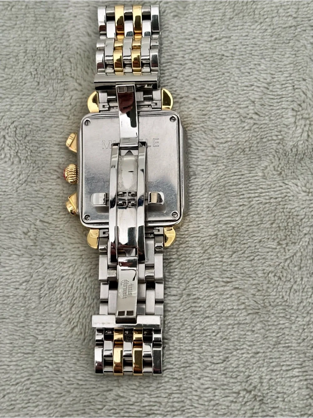 MICHELE  Deco XL Watch (Includes Two Extra Michele Leather Straps)